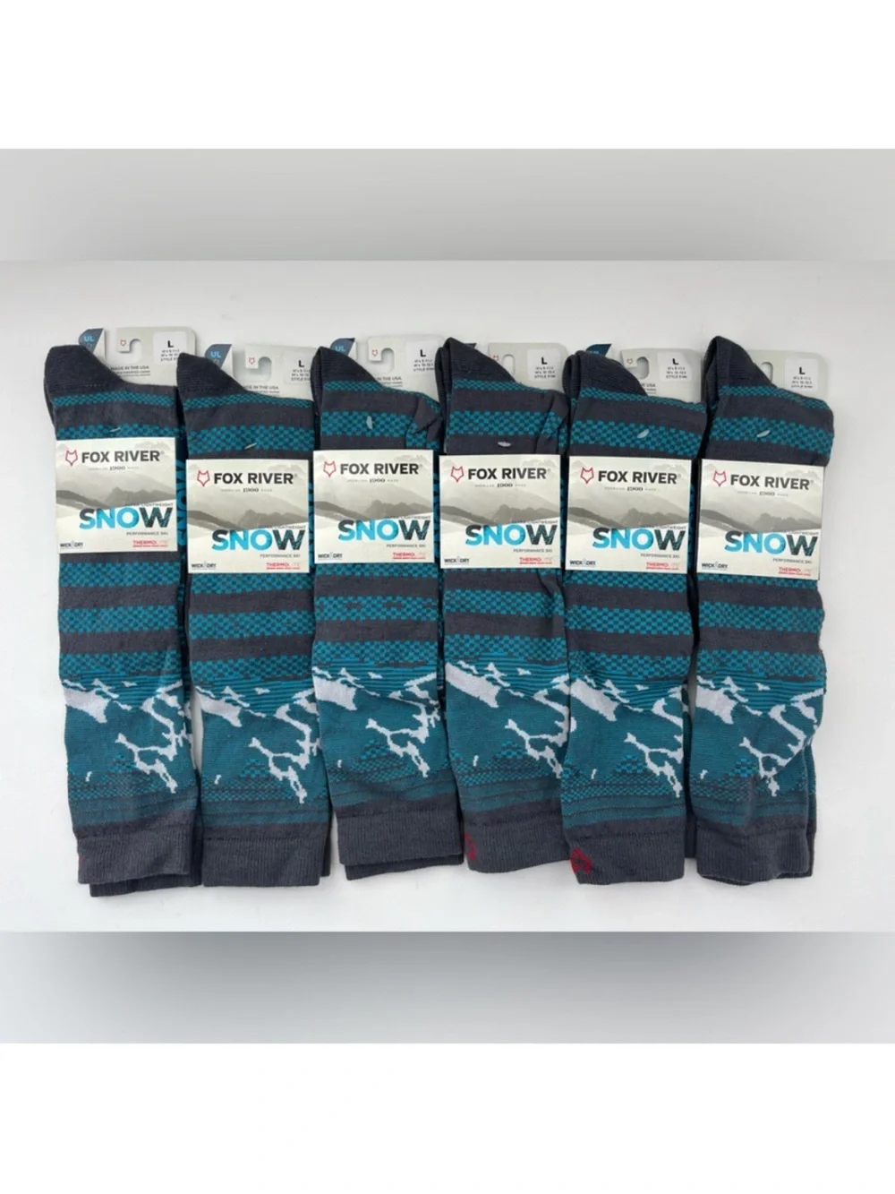 Fox River Snow Socks Large Set Of 6 NEW